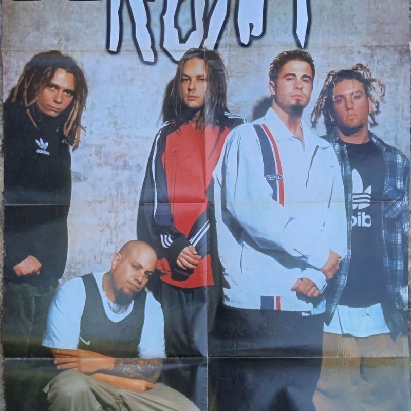 Super Poster Rock Korn Vintage Anos 2000 Raríssimo Coleção Metal