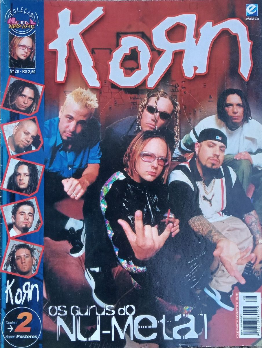Super Poster Rock Korn Vintage Anos 2000 Raríssimo Coleção Metal