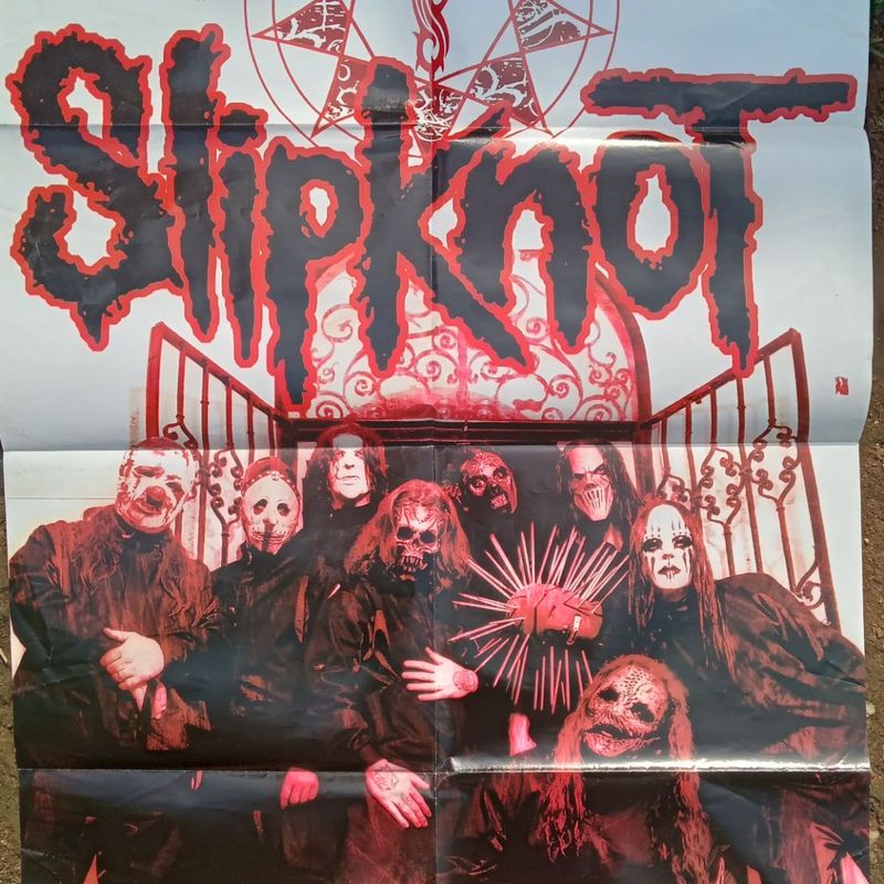 Super Poster Slipknot Anos 2000 Vintage Raríssimo Coleção Show Mix