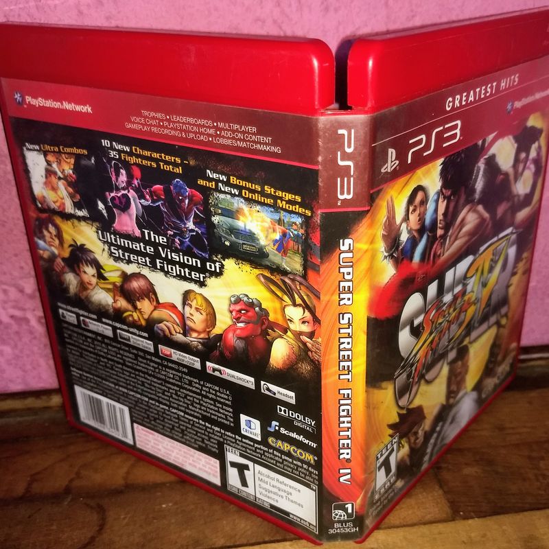 Jogo Street Fighter Iv Playstation 3 Ps3 Luta Mi Física Sf4
