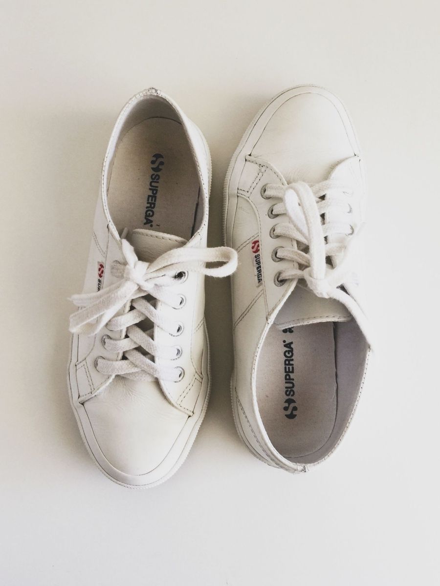 superga couro branco