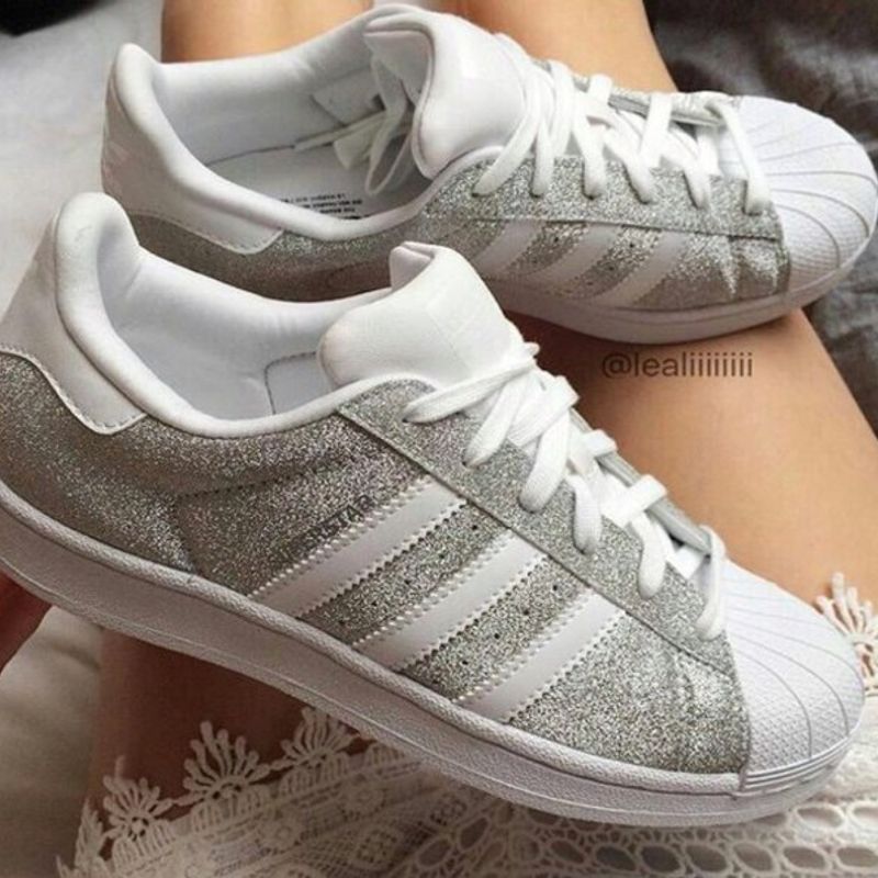 Adidas superstar hotsell feminino glitter