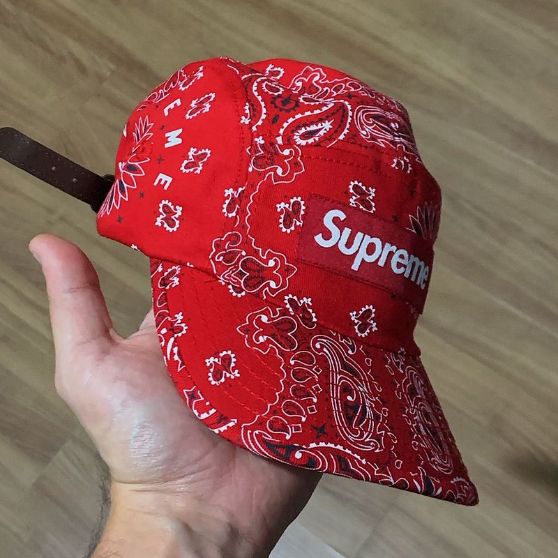 Supreme Bandana Camp Cap Red Ss21 | Supreme Nunca Usado 91855383