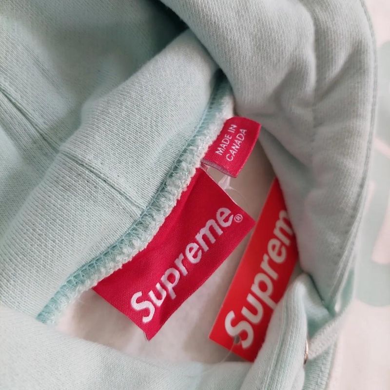 Supreme blocked shop hoodie ice blue