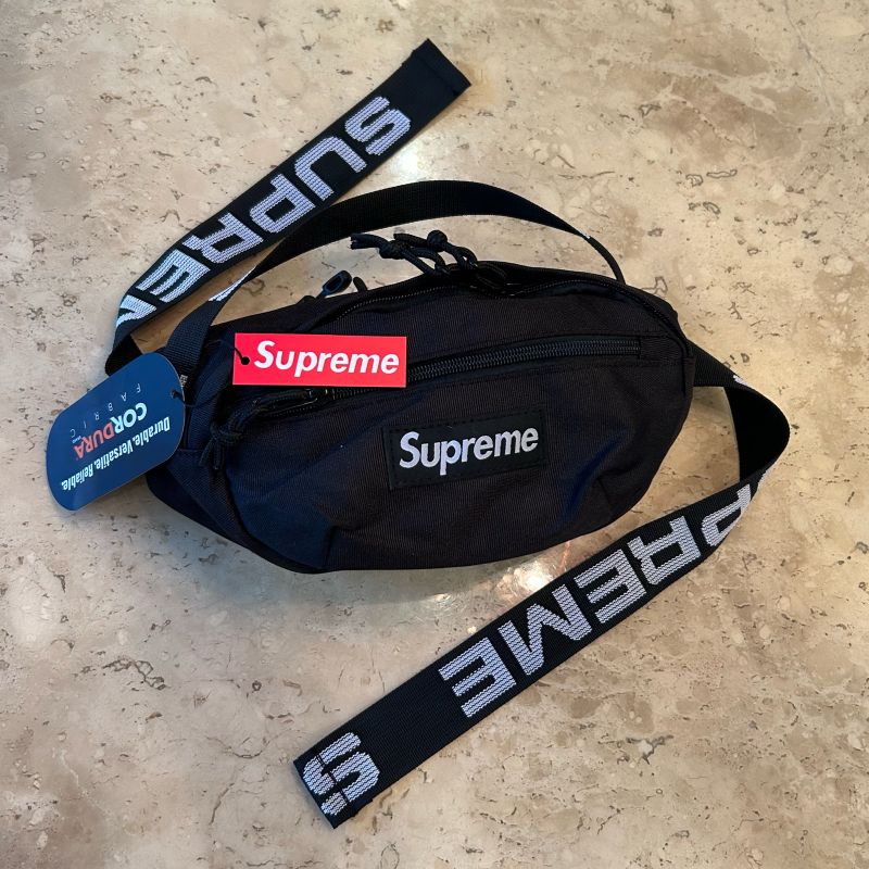 Supreme Waist Bag (Ss18) Black | Bolsa Masculina Supreme Nunca