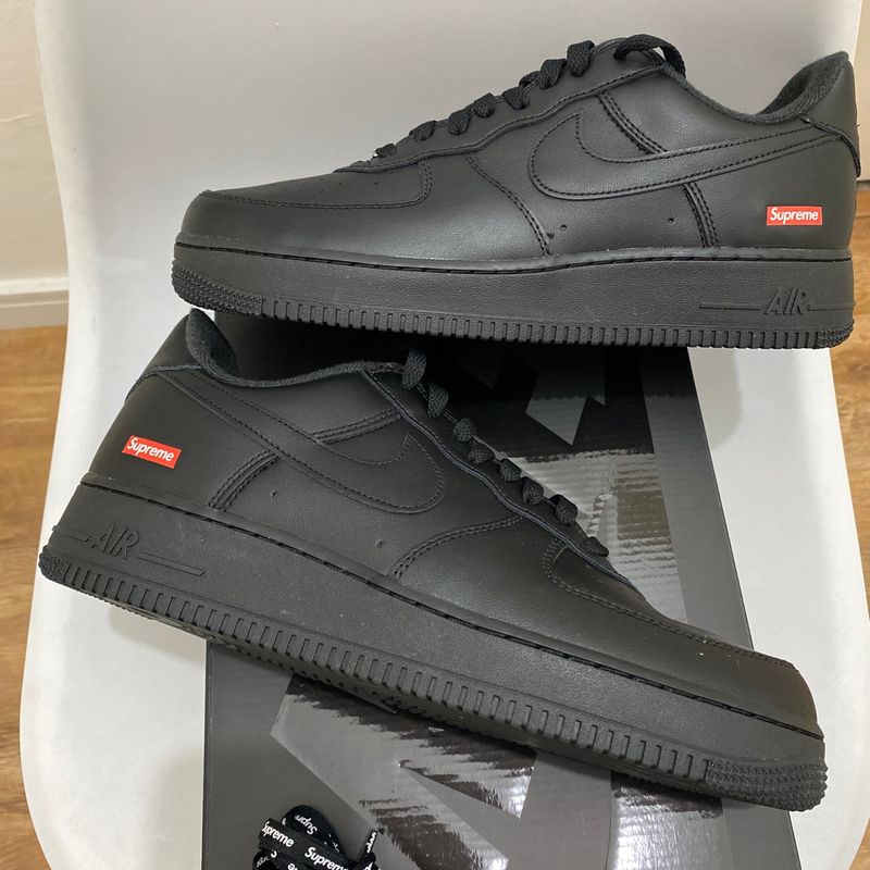 Air force 1 supreme hot sale black