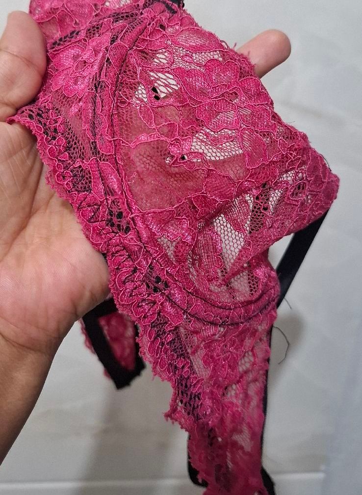 Sutiã Renda Na Cor Rosa | Lingerie Feminina Click Chique Usado ...