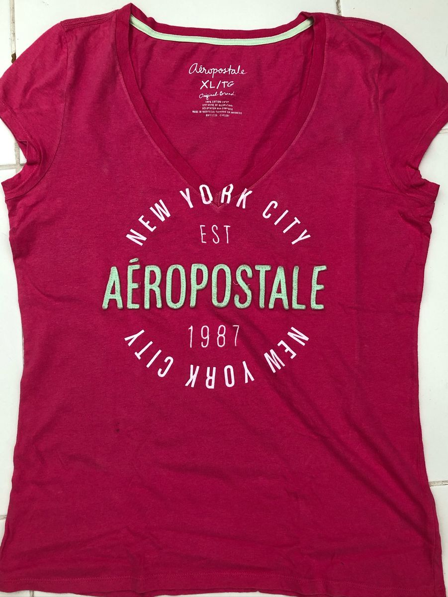 T-shirt Aeropostale Blanc Graphique Brillant - Taille M Fille/femme - Neuf Avec étiquettes