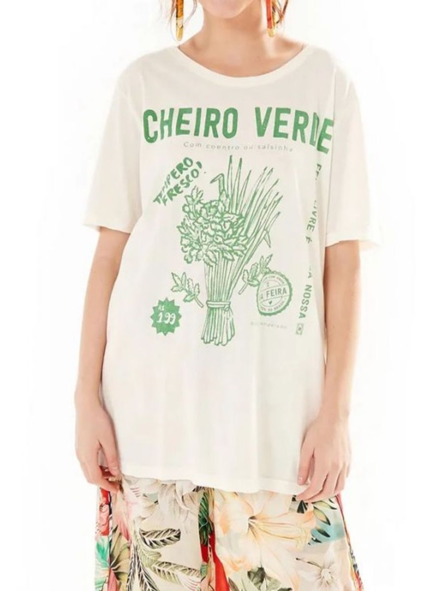 T-shirt Cheiro Verde Camiseta Feminina Farm Usado 56879723 enjoei