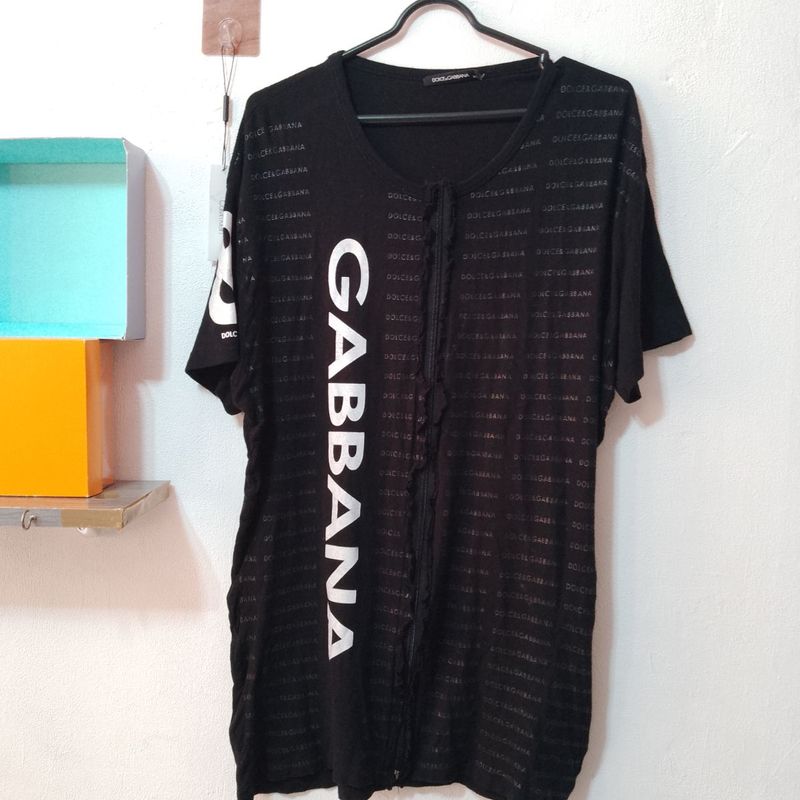 T-Shirt Dolce &Amp; Gabbana Preta Masculina Camiseta Masculina