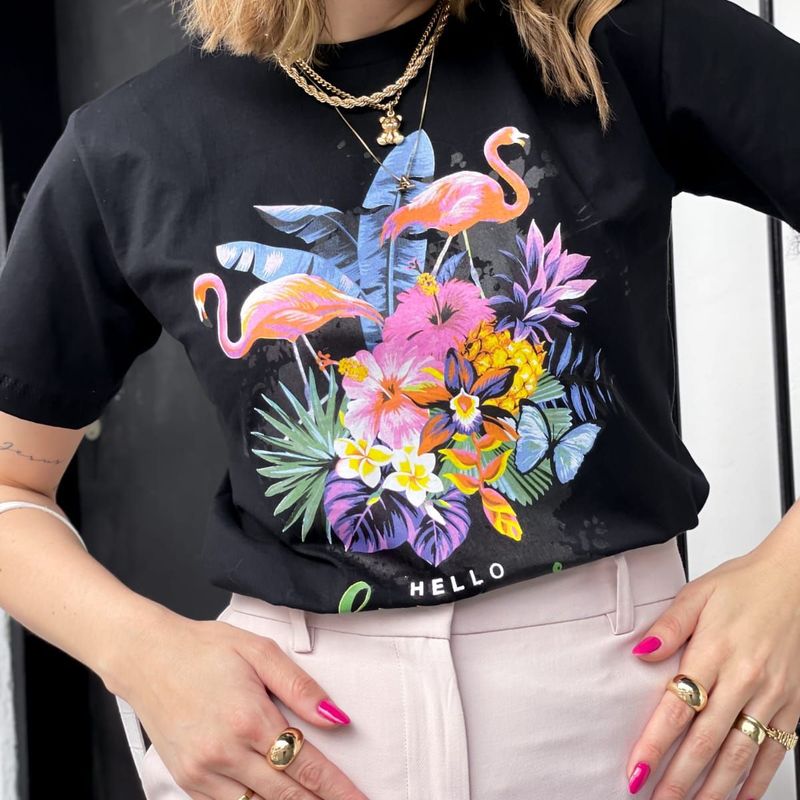 Camisa de 2024 flamingo feminina