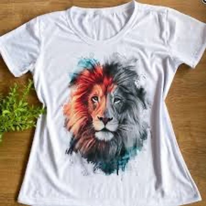 T Shirts Lion | Camiseta Feminina Flor De Cereja Nunca Usado 93127106 |  enjoei