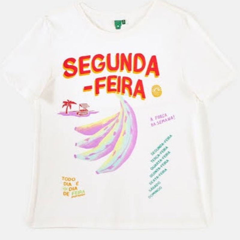 Camiseta Segunda-feira terça-feira quarta-feira