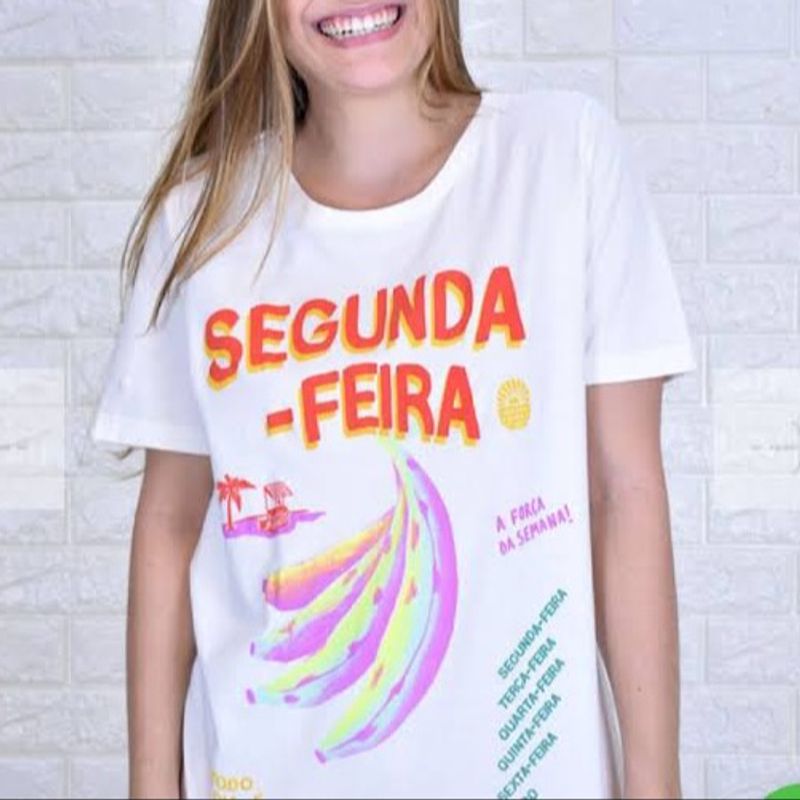 Camiseta Segunda-feira terça-feira quarta-feira