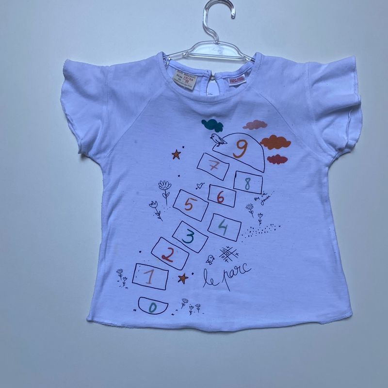 T Shirt Zara Tam 18/24 (92cm) | Roupa Infantil para Menina Zara