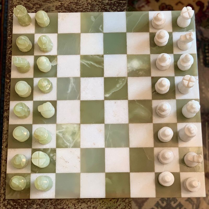 Tabuleiro de Xadrez em Pedra Jade