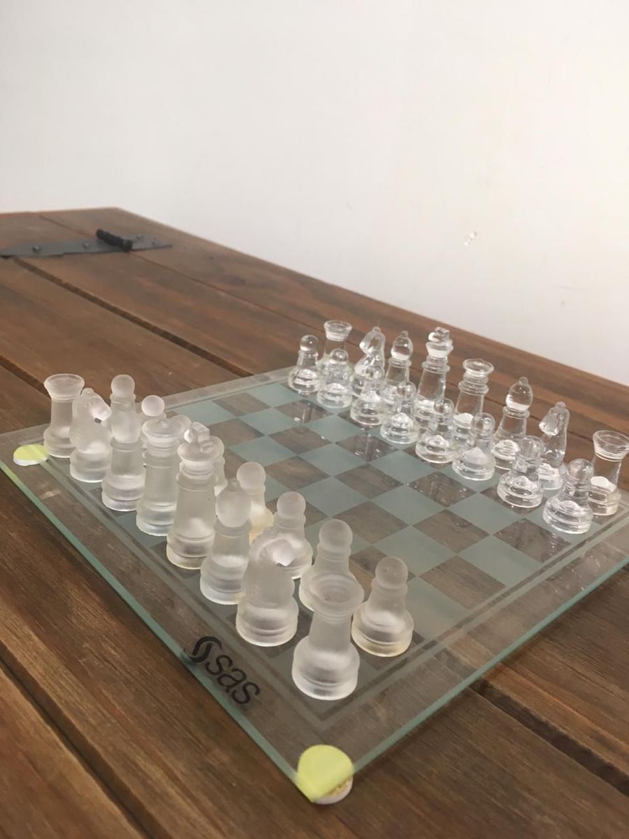 Tabuleiro de xadrez - vidro - Catawiki