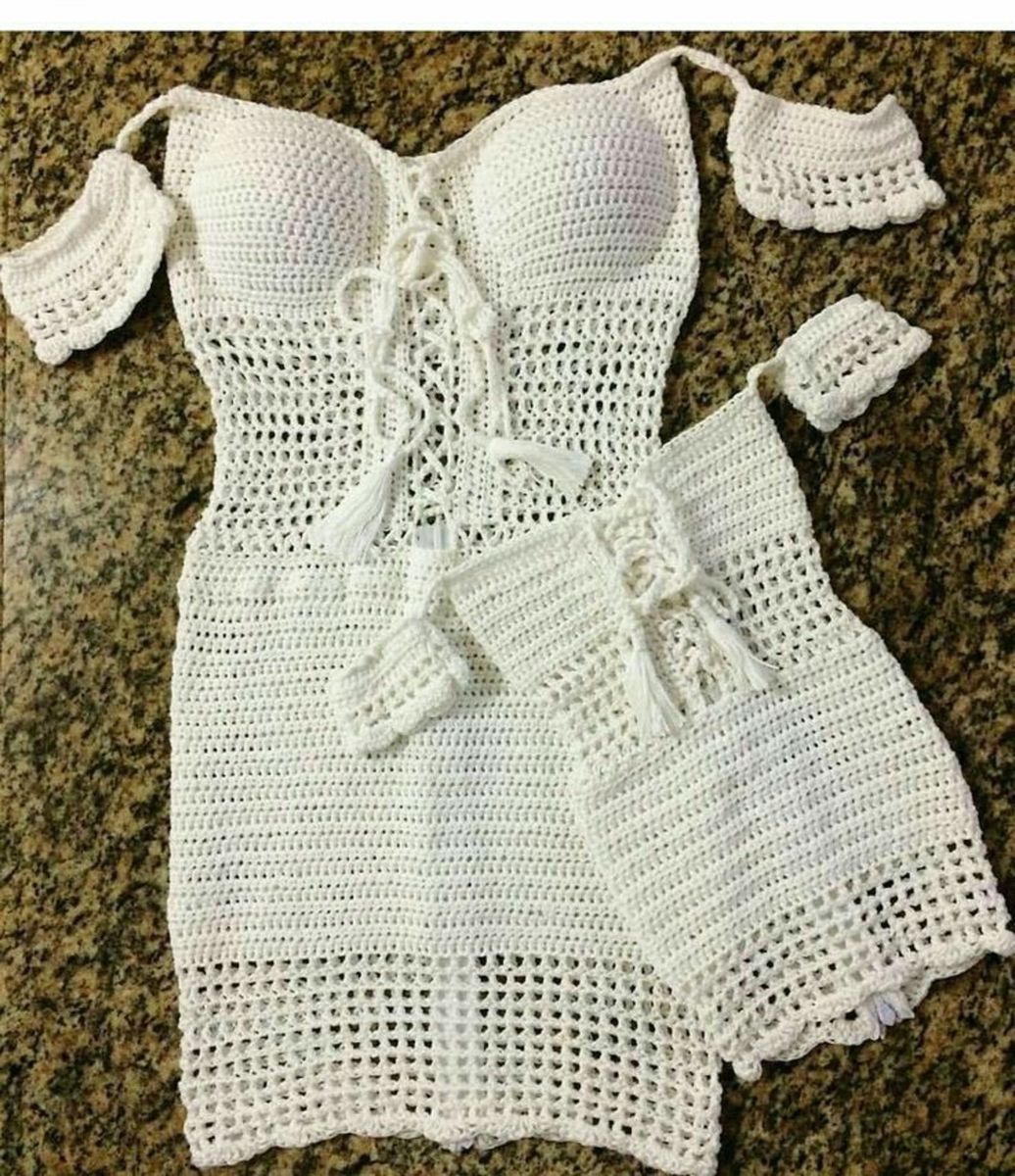 vestido de crochê mãe e filha