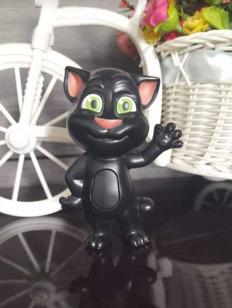 Gatinho Talking Tom preto 10 cm - Desapegos de Roupas quase novas