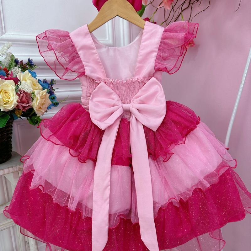 Tam 4 Vestido Barbie Fantasia Barbie Festa Barbie