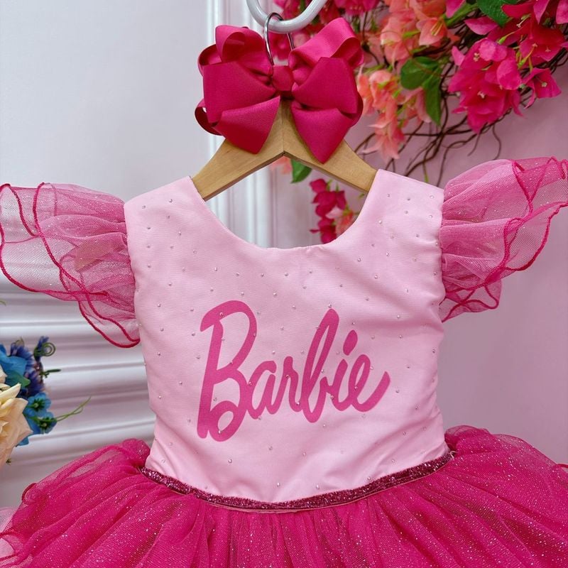 Tam 4 Vestido Barbie Fantasia Barbie Festa Barbie