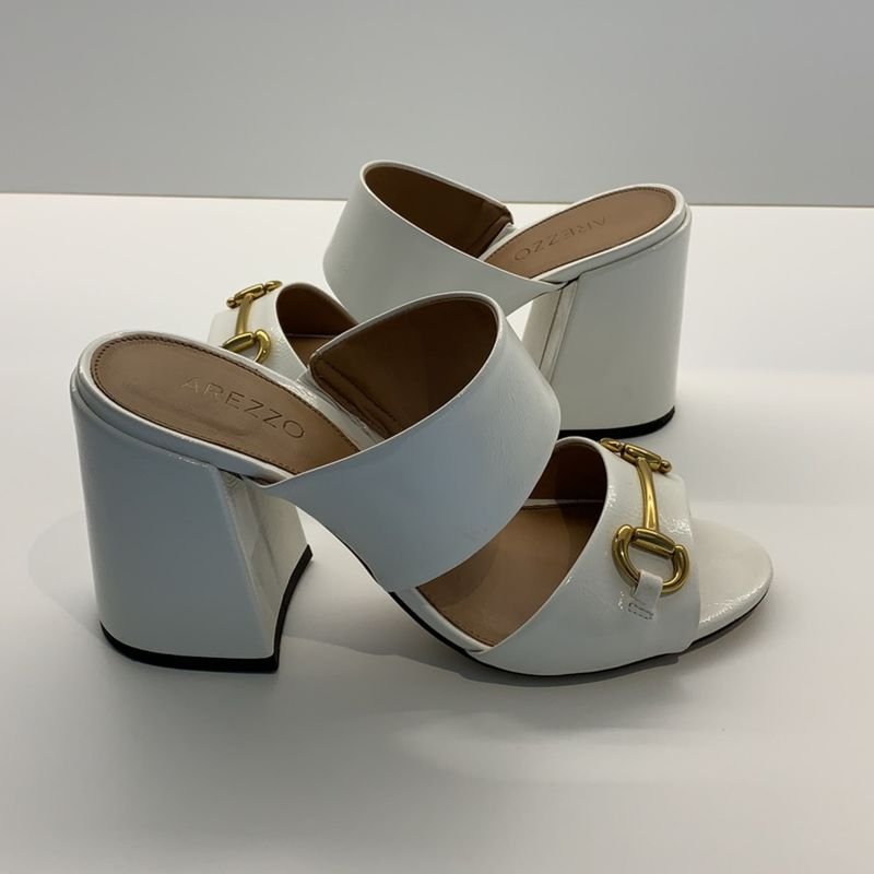 Tamanco Branco Arezzo Sand lia Feminina Arezzo Usado 74485800 enjoei