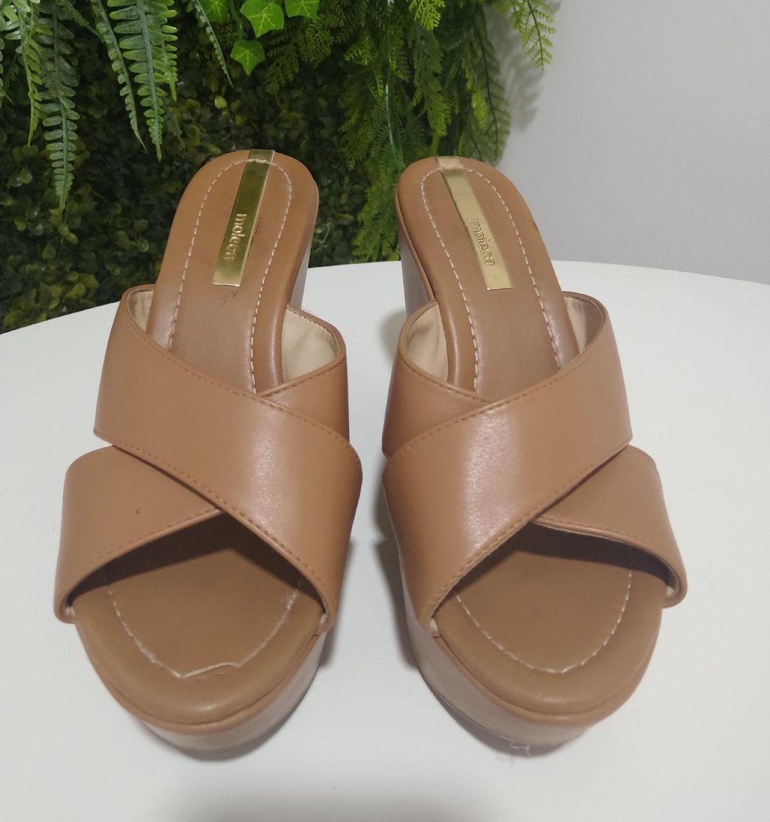 Tamanco Moleca Meia Pata 36 Caramelo Sandália Feminina