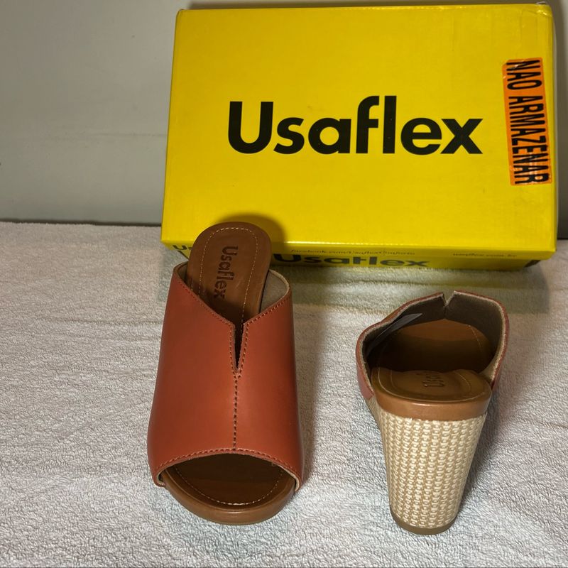 Sandalias usaflex hot sale salto anabela