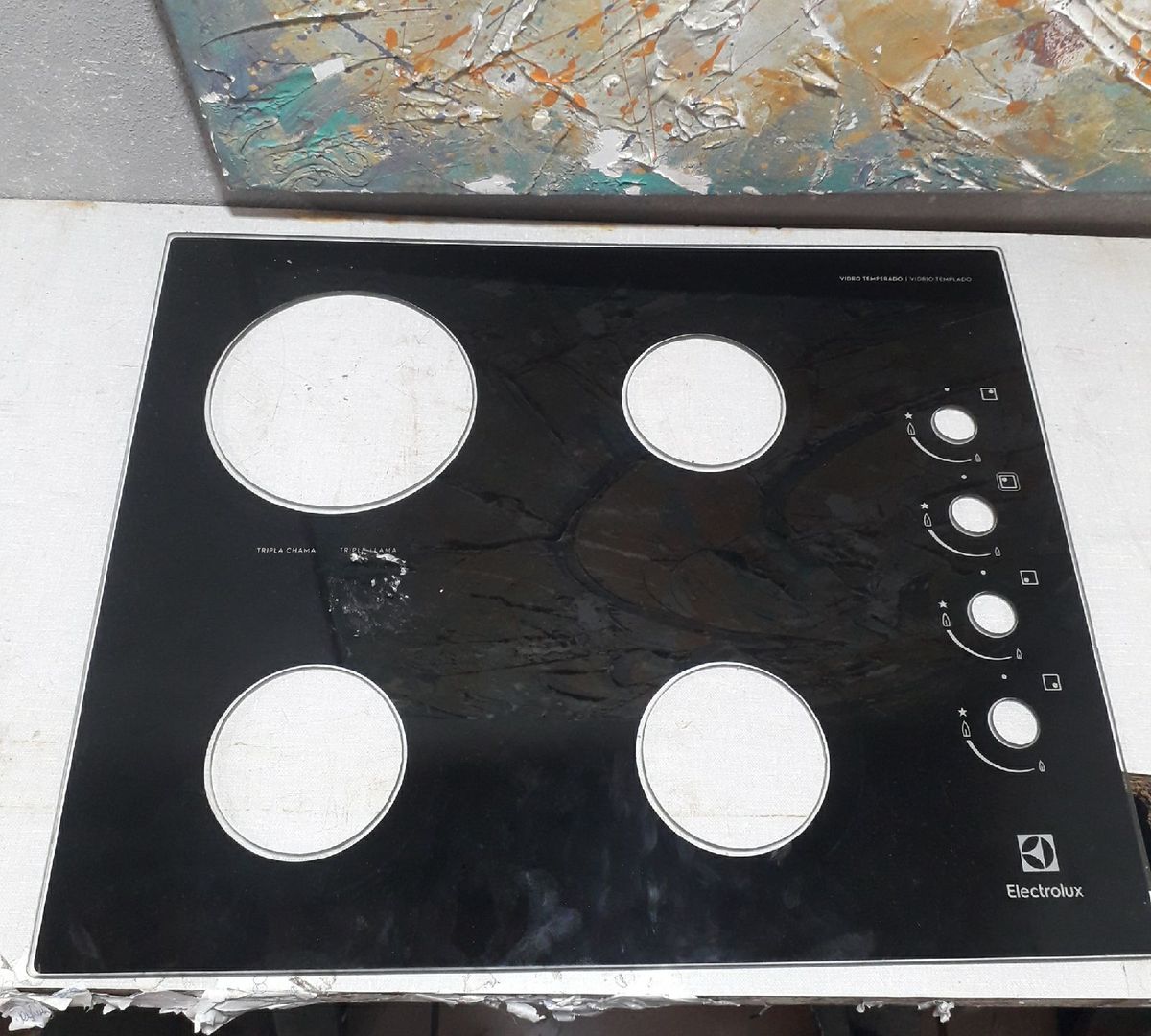 Tampa de Vidro Fogão Cooktop Electrolux 4 Bocas(ler Descrição) Móvel