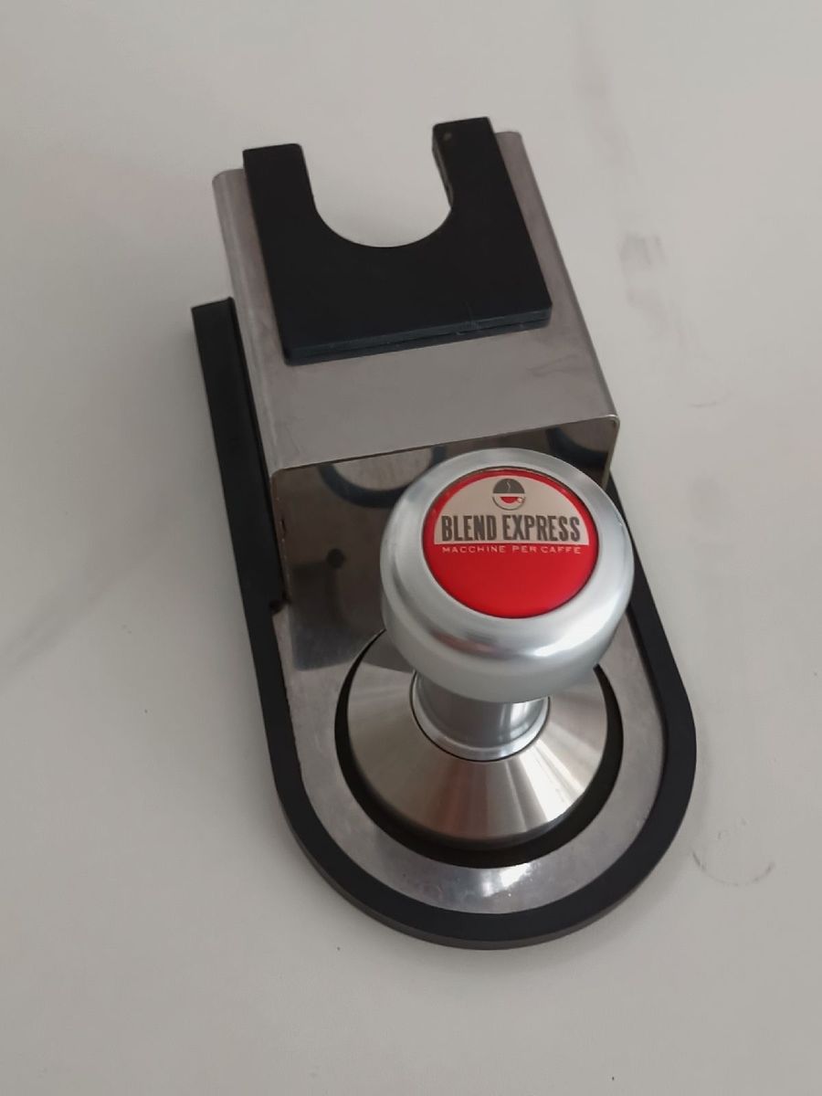 Tamper para Café Espresso Inox + Suporte Móvel p/ Casa Blend Express