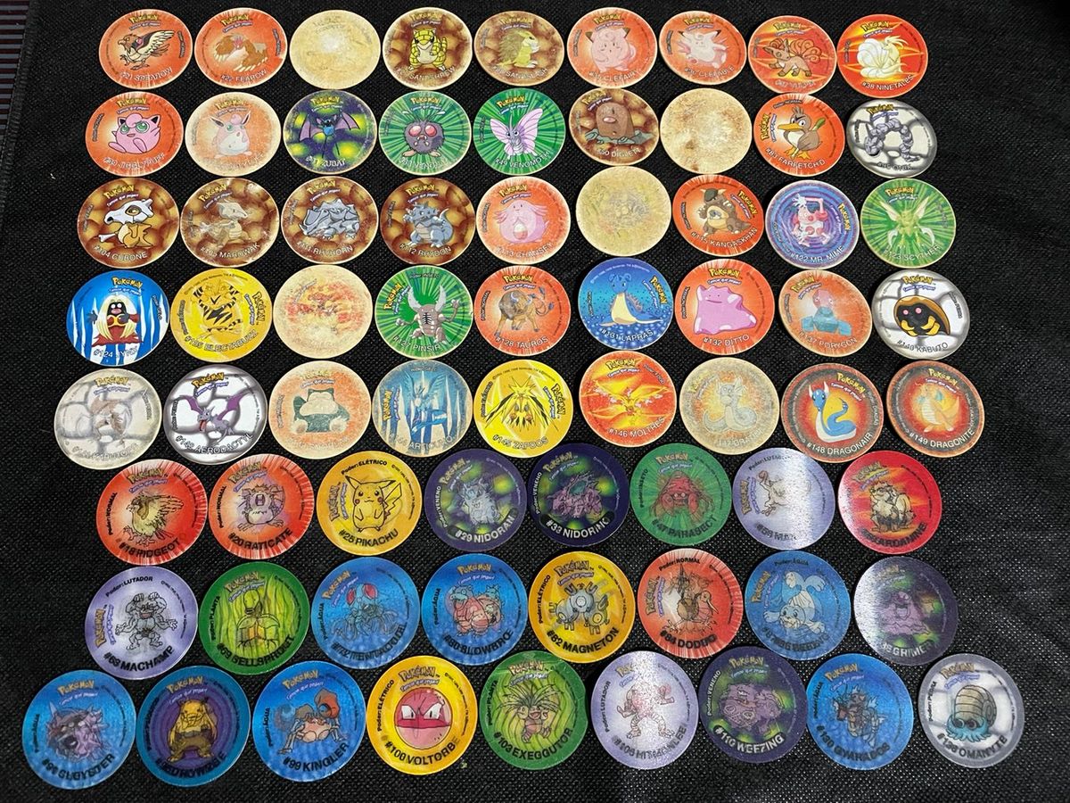 Tazos Pok Mon Temos Que Pegar Cole O Completa Unidades Produto Vintage E Retro Elma