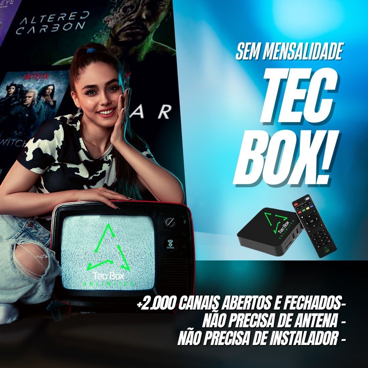 Tec Box - Tc Inteligente | TV e Display Tec Box Nunca Usado 83194642 ...