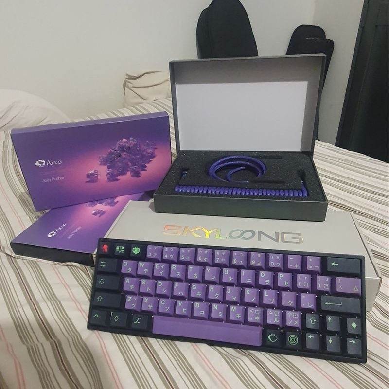 Teclado Custom Gk64 Evangelion-Eva-01 | Teclado p/ Computador Akko