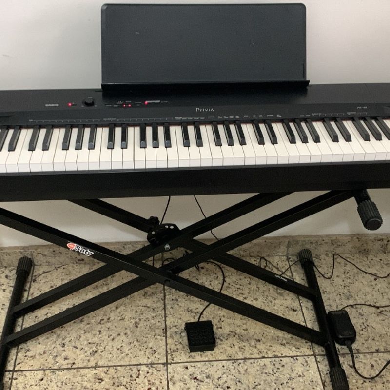 Teclado Digital Casio Px 160 Privia com Pedal, Bag e Suporte