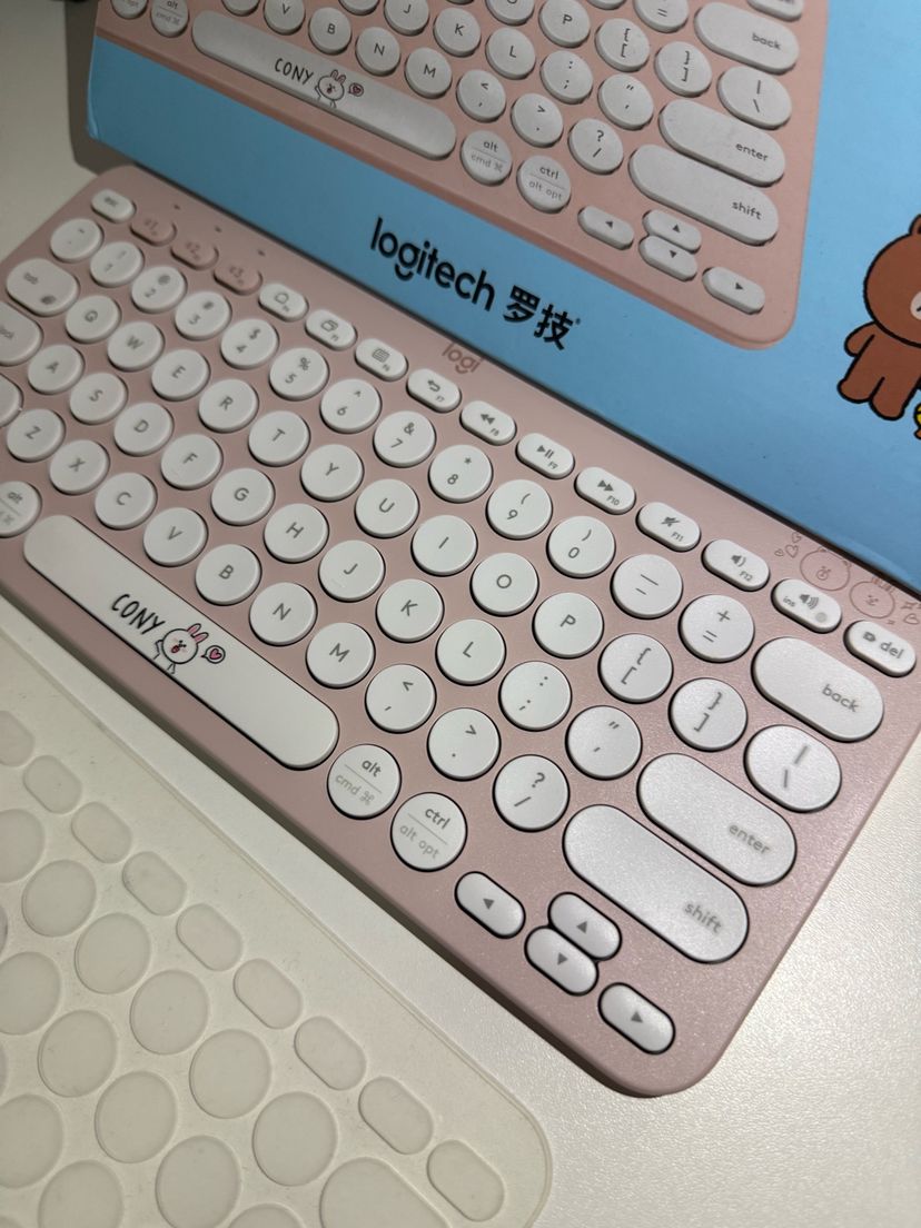 Teclado Logitech Bluetooth Line Friends Rosa | Mouse p/ Computador ...
