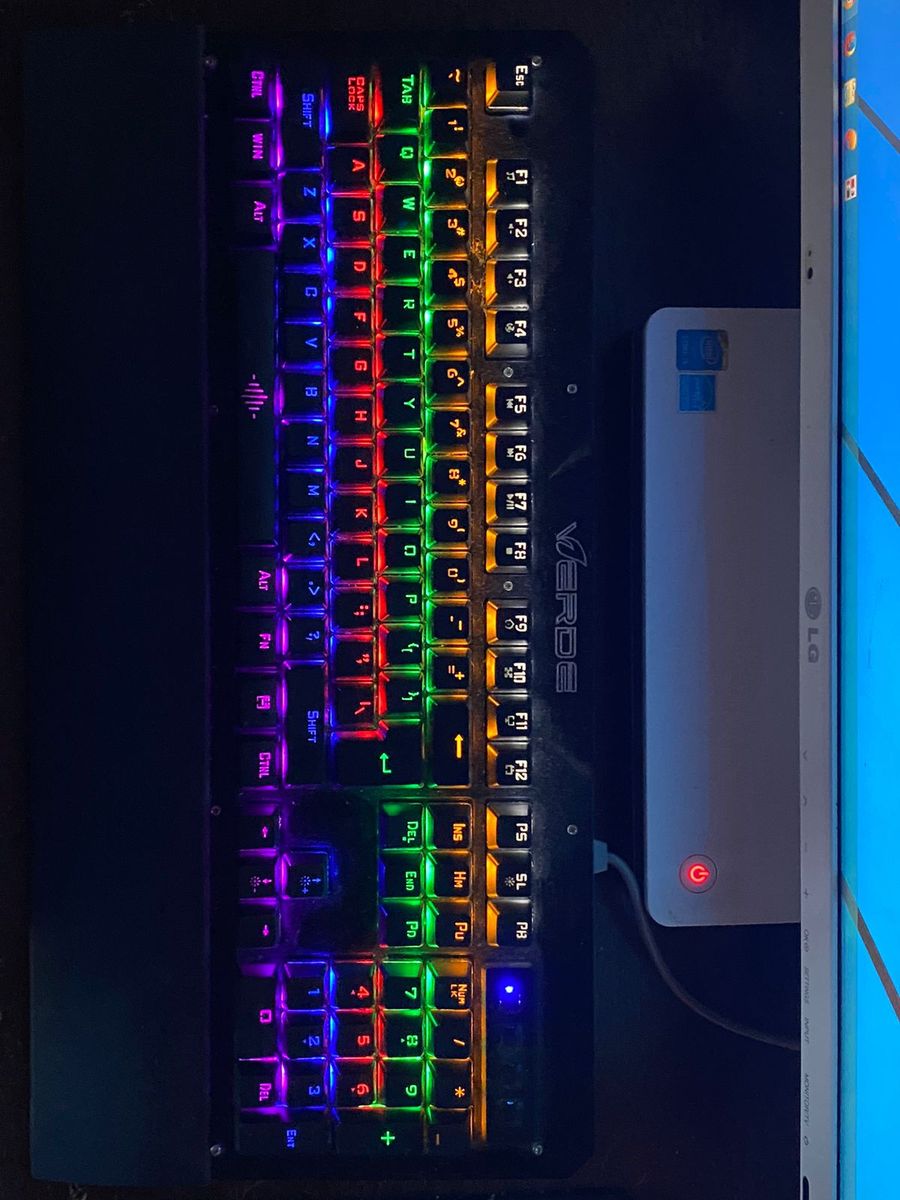 Teclado Marca Verde Mecanico Switch Azul | Teclado p/ Computador Verde ...