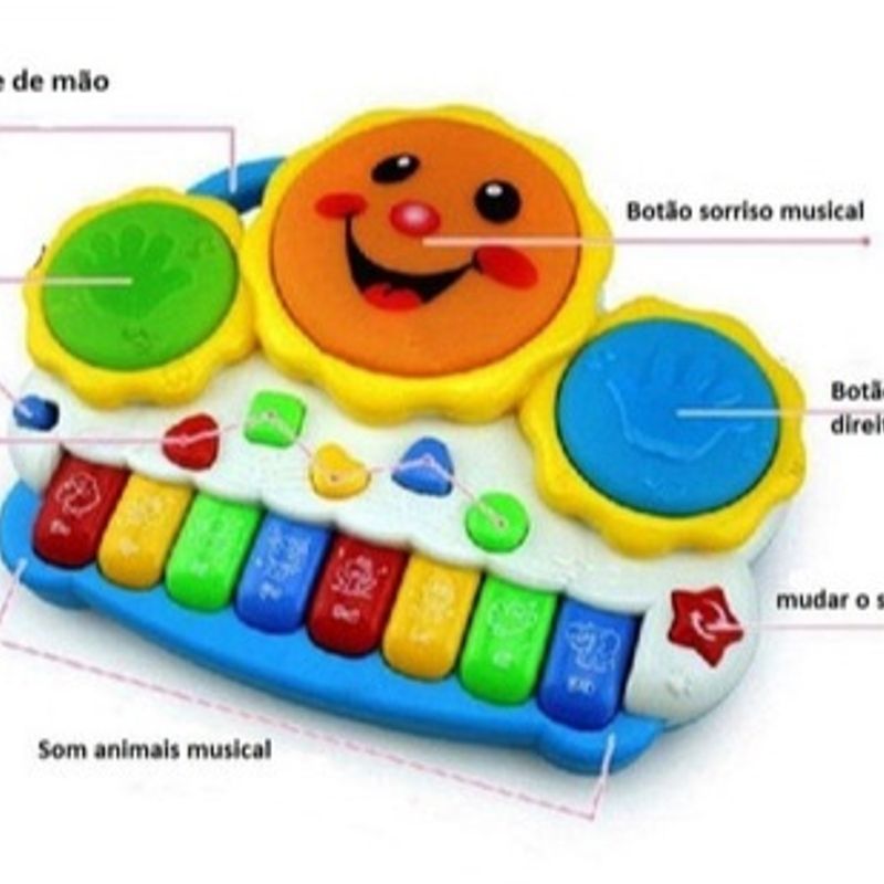 Teclado Piano Musical Bebê Brinquedo Infantil Divertido Drum, Brinquedo  para Bebês Nunca Usado 53895185