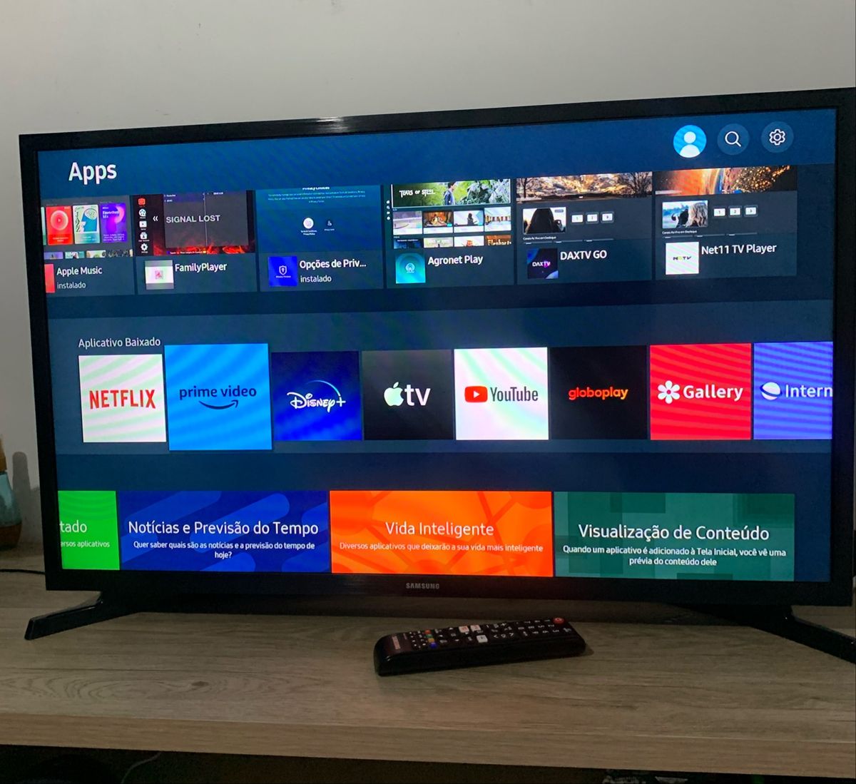Televisão Smart Samsung Nova Na Caixa com 1 Mês de Uso com Nota Fiscal ...