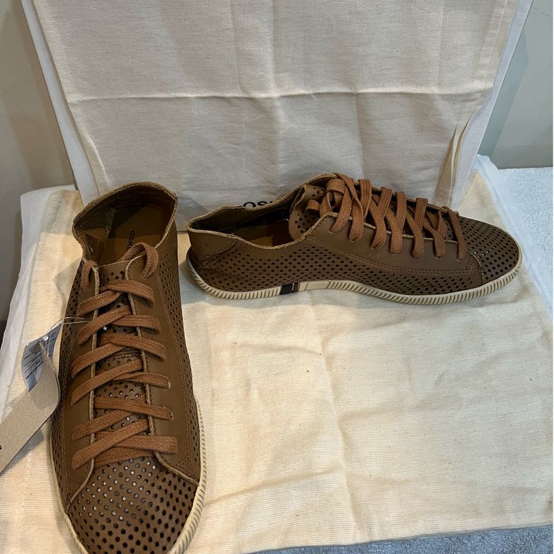 Tênis 35 Novo Osklen Arpoador Soft Micro Furos Ocre para Arrasar No Look  Tênis Feminino Osklen Nunca Usado 108355295 enjoei
