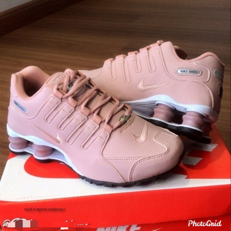 Nike shox best sale feminino rose