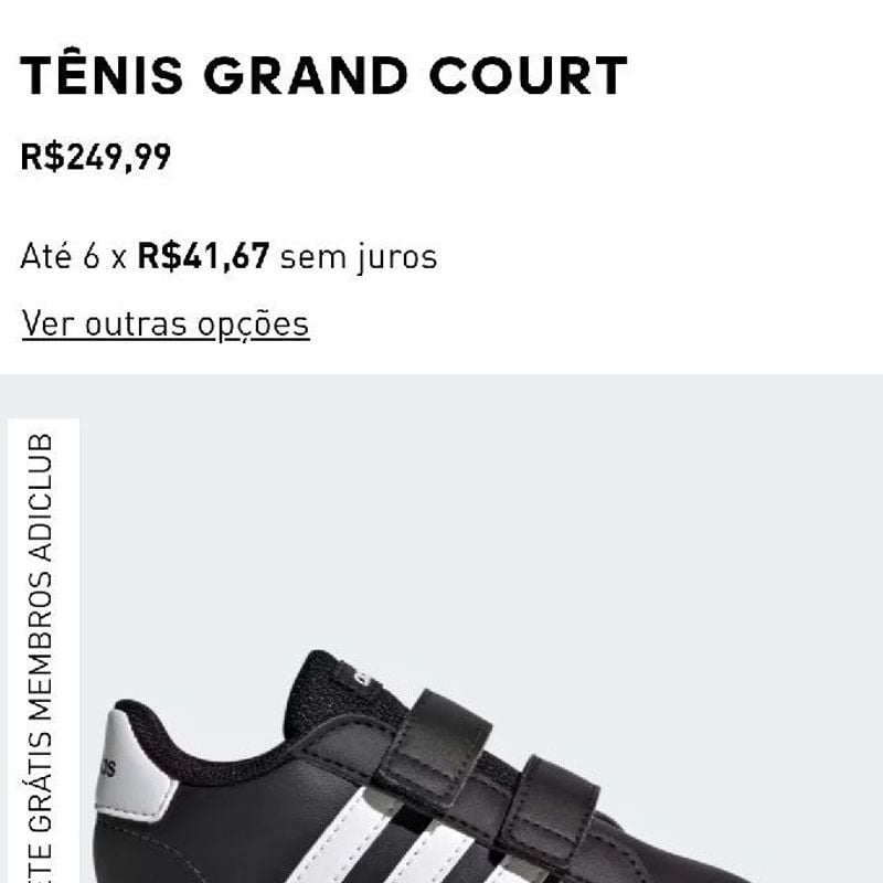 Tenis Adidas  Calçado Infantil para Meninas Adidas Usado 94540144