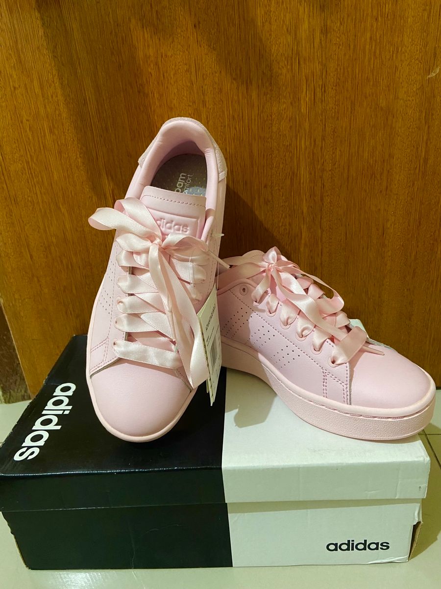 T nis Adidas Advantage Bold Rosa Cetim T nis Feminino Adidas Nunca Usado 88423799 enjoei