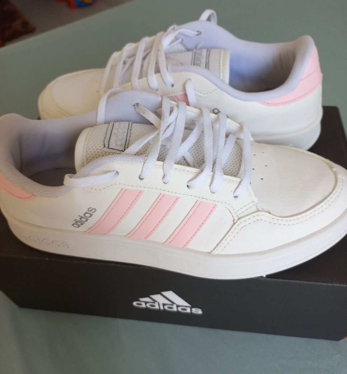 Tenis Adidas Branco E Rosa 36 Tênis Feminino Adidas Usado 69705149 Enjoei 5955