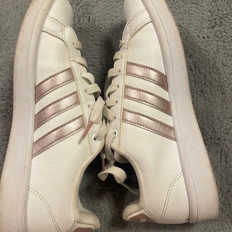 Tenis Adidas Branco e Rose T nis Feminino Adidas Usado 82212751 enjoei