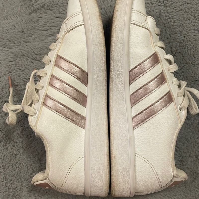 Adidas branco shop e rose