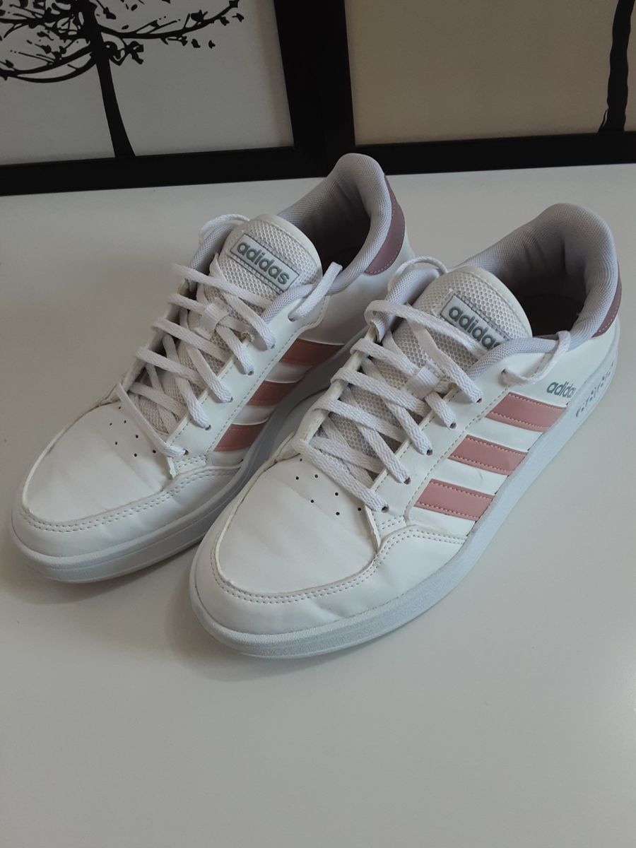 Adidas Breaknet Tenis Adidas Rosa Com Branco Tênis Adidas Breaknet