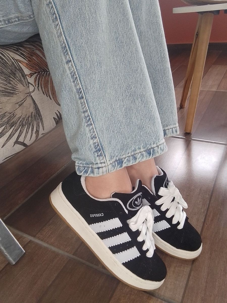 adidas gazelle silver green womens adidas Women's Campus 00s Shoes, Size 6.5, Black/White main image 1