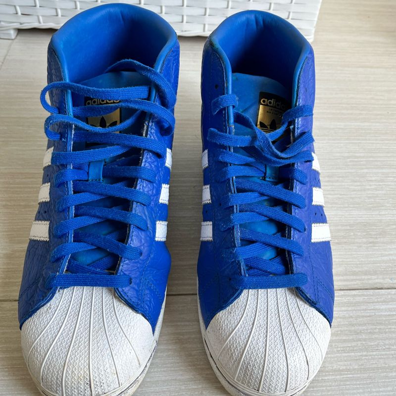 Tenis adidas best sale cano alto azul