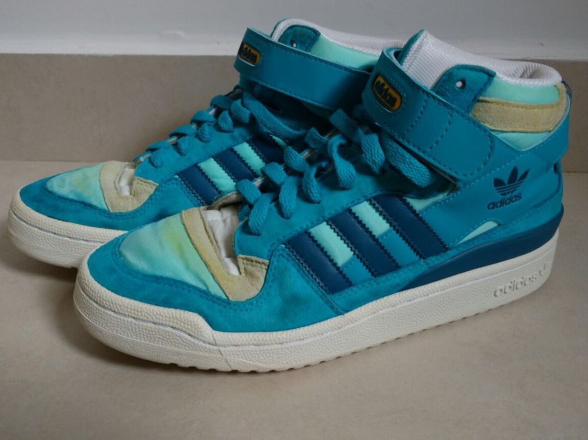 tenis adidas cano alto azul