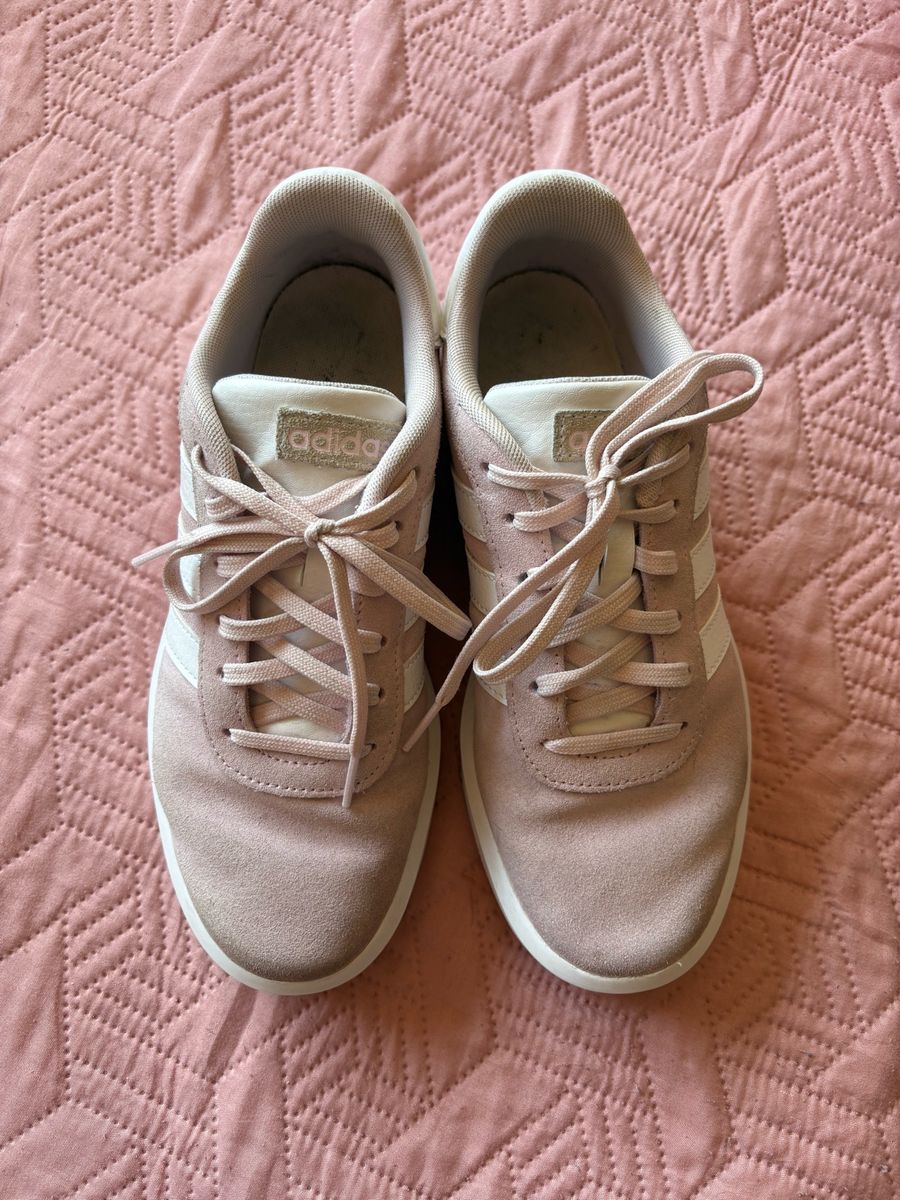 Tênis Adidas Court Platform Suede Rosa 36 | Tênis Feminino Adidas Usado ...